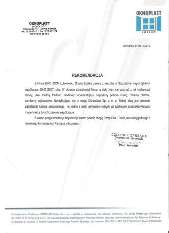 Nasze certyfikaty